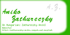 aniko zathureczky business card